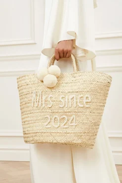 Malina Accessoarer^Bridal raffia tote