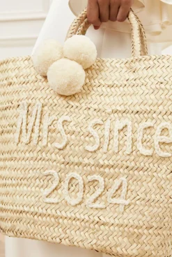 Malina Accessoarer^Bridal raffia tote