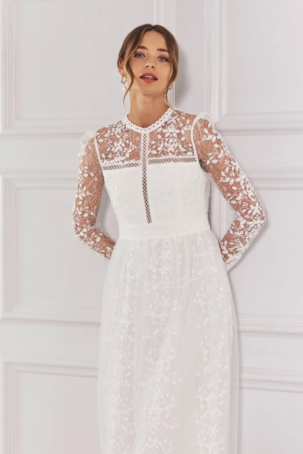 Malina Bridal Sale^Helia långärmad midiklänning