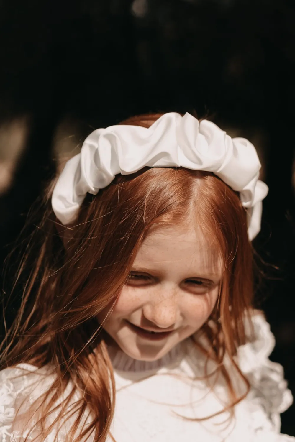 Malina Brudnäbb^Mini Ysabel satin diadem